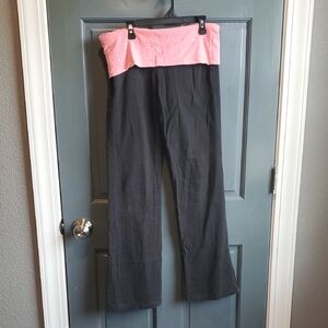 Victoria's Secret Black and Pink Flare Pants